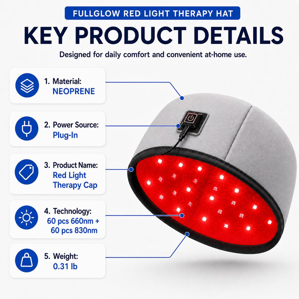 NEO LUMINUS Red Light & Infrared Therapy Hat