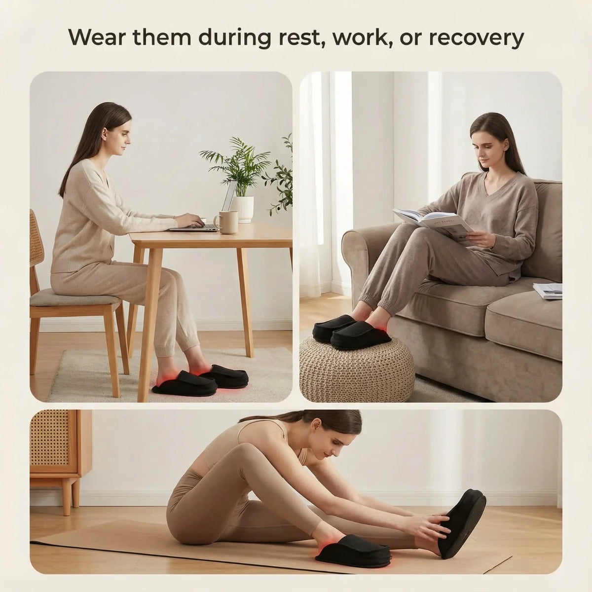 NEO LUMINUS Red Light Therapy Slippers